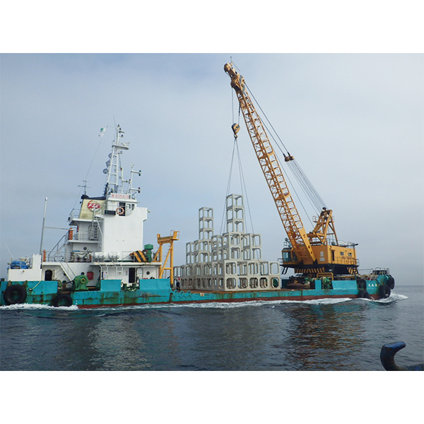 北海道津軽海峡地区知内涌元 魚礁設置工事